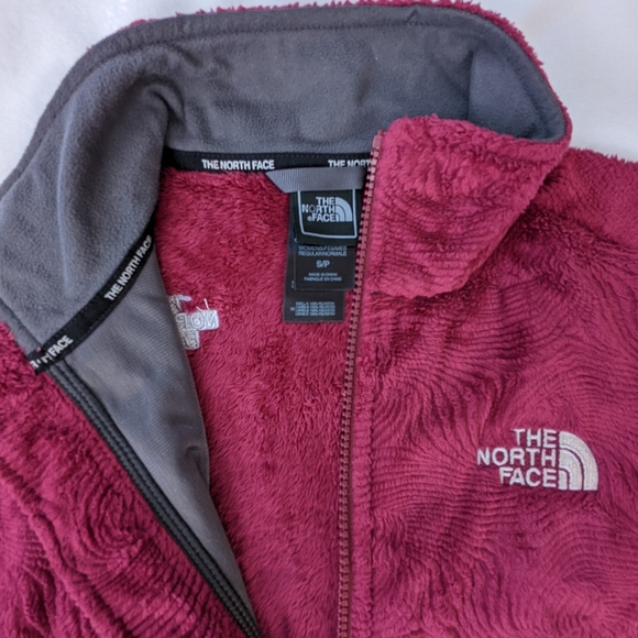 North Face Zip-Up plush soft high-pile fleece jacket with design - Picture 2 of 10